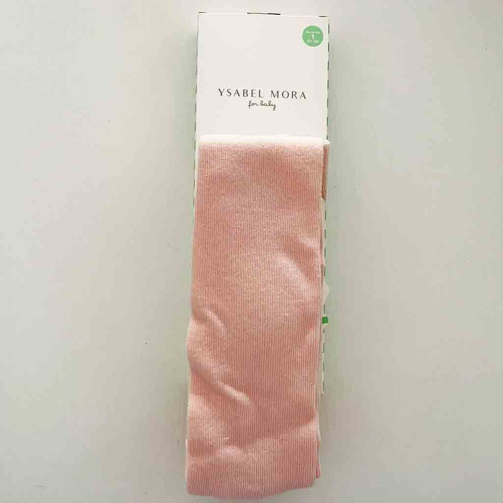 Leotardos de lana clásicos para bebés de 0 a 34 meses de edad. Otoño invierno. Marca Ysabel Mora. Color rosa.