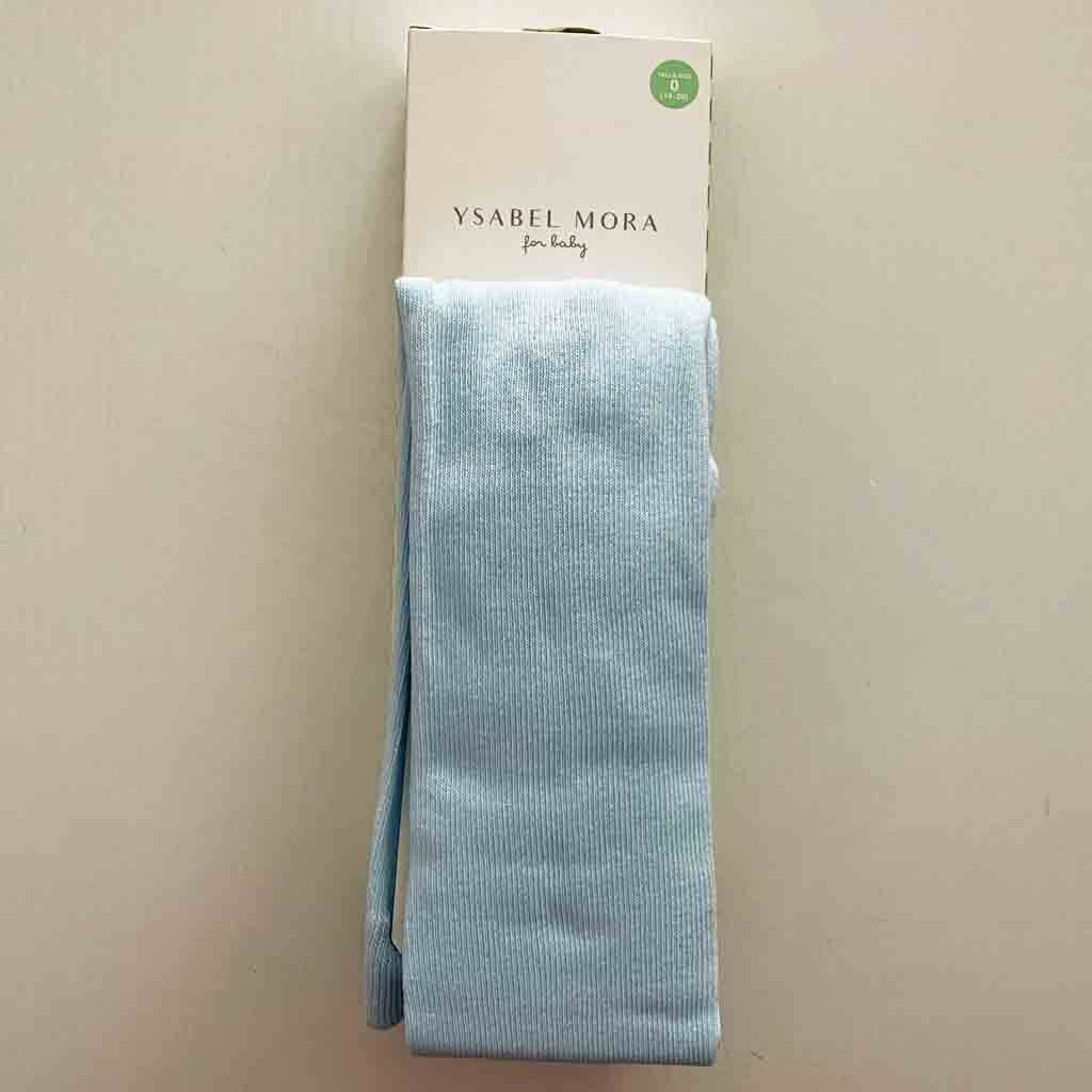Leotardos de lana clásicos para bebés de 0 a 34 meses de edad. Otoño invierno. Marca Ysabel Mora. Color azul celeste.