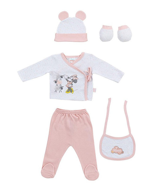 Comprar conjunto de recién nacidos de algodón. Kit de naciemiento. Color rosa.