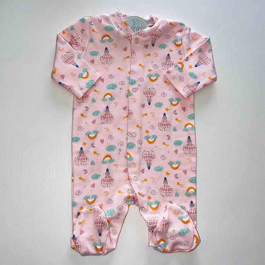 Comprar pijama de algodón para primera puesta de recién nacida en el hospital. Primavera-Verano. Marca Armony Baby Boutique. Color rosa.