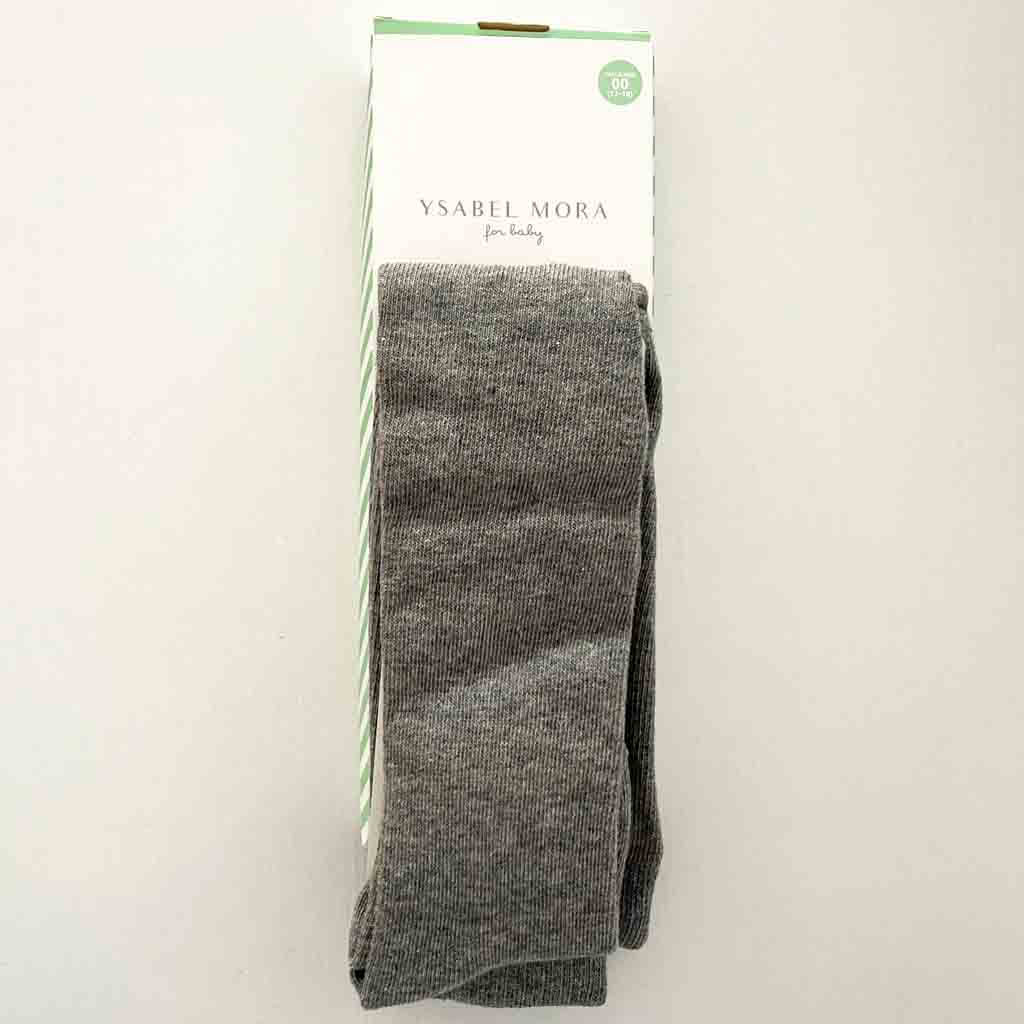 Leotardos de lana clásicos para bebés de 0 a 34 meses de edad. Otoño invierno. Marca Ysabel Mora. Color gris claro.