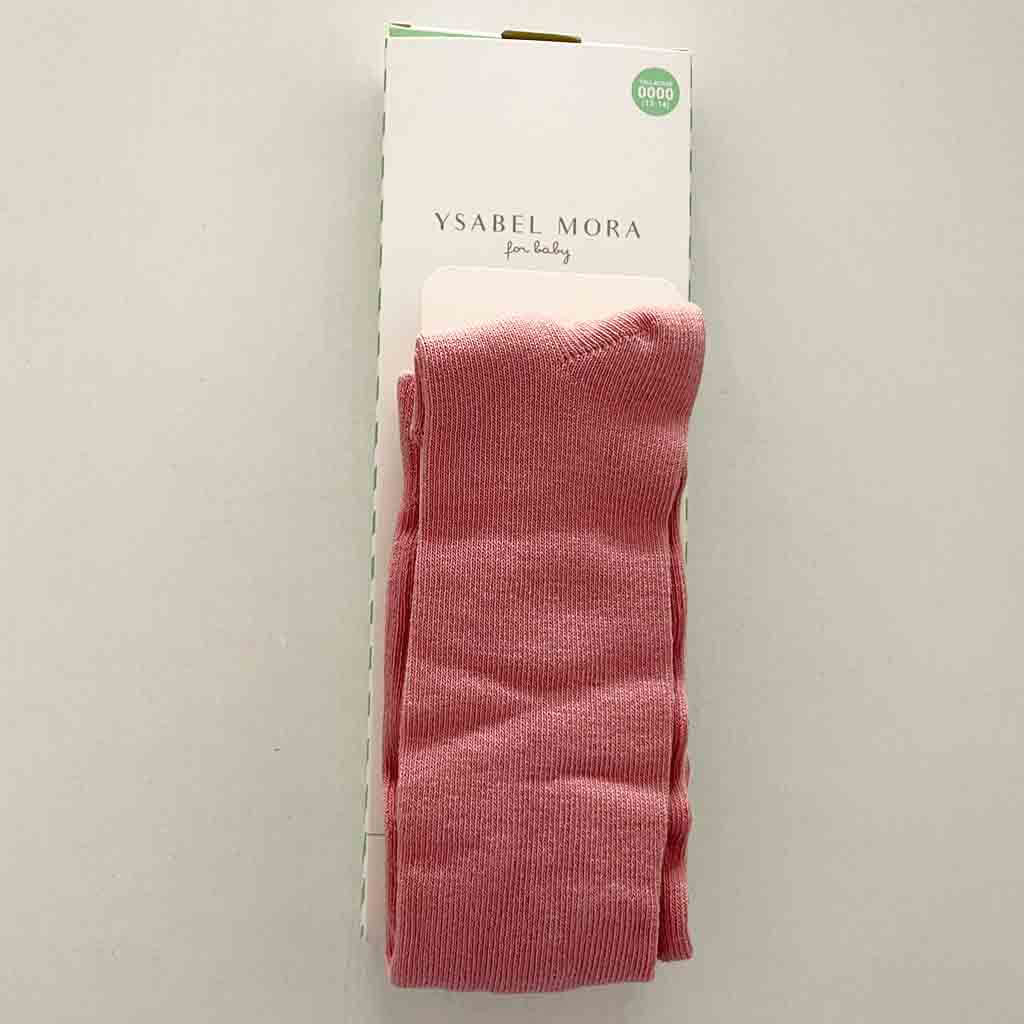 Leotardos de lana clásicos para bebés de 0 a 34 meses de edad. Otoño invierno. Marca Ysabel Mora. Color rosa maquillaje.