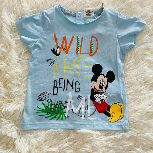 Camiseta Disney bebé niño. Primavera- Verano. Algodón. Color gris.