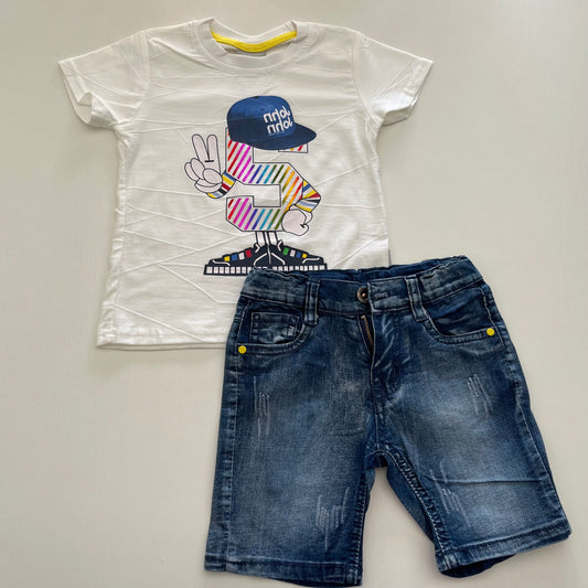 Comprar conjunto para niño, con camiseta de manga corta y bermuda. Ideal para la temporada de Primavera-Verano.