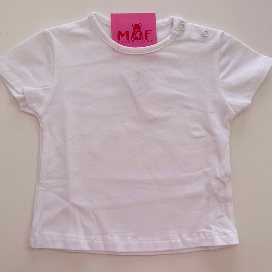 Comprar camiseta de manga corta blanca para bebés. Marca Petit Cie. Temporada Primavera-Verano. 