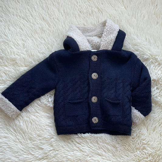 Comprar abrigo de lana para bebés. Color azul. Temporada otoño/invierno. 